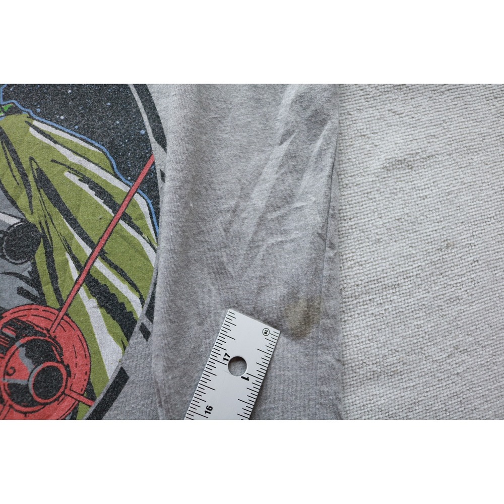 Star Wars T-Shirt Mens XL Grey Boba Fett Graphic Ringer Sleeve Tee 1108 - Picture 3 of 10